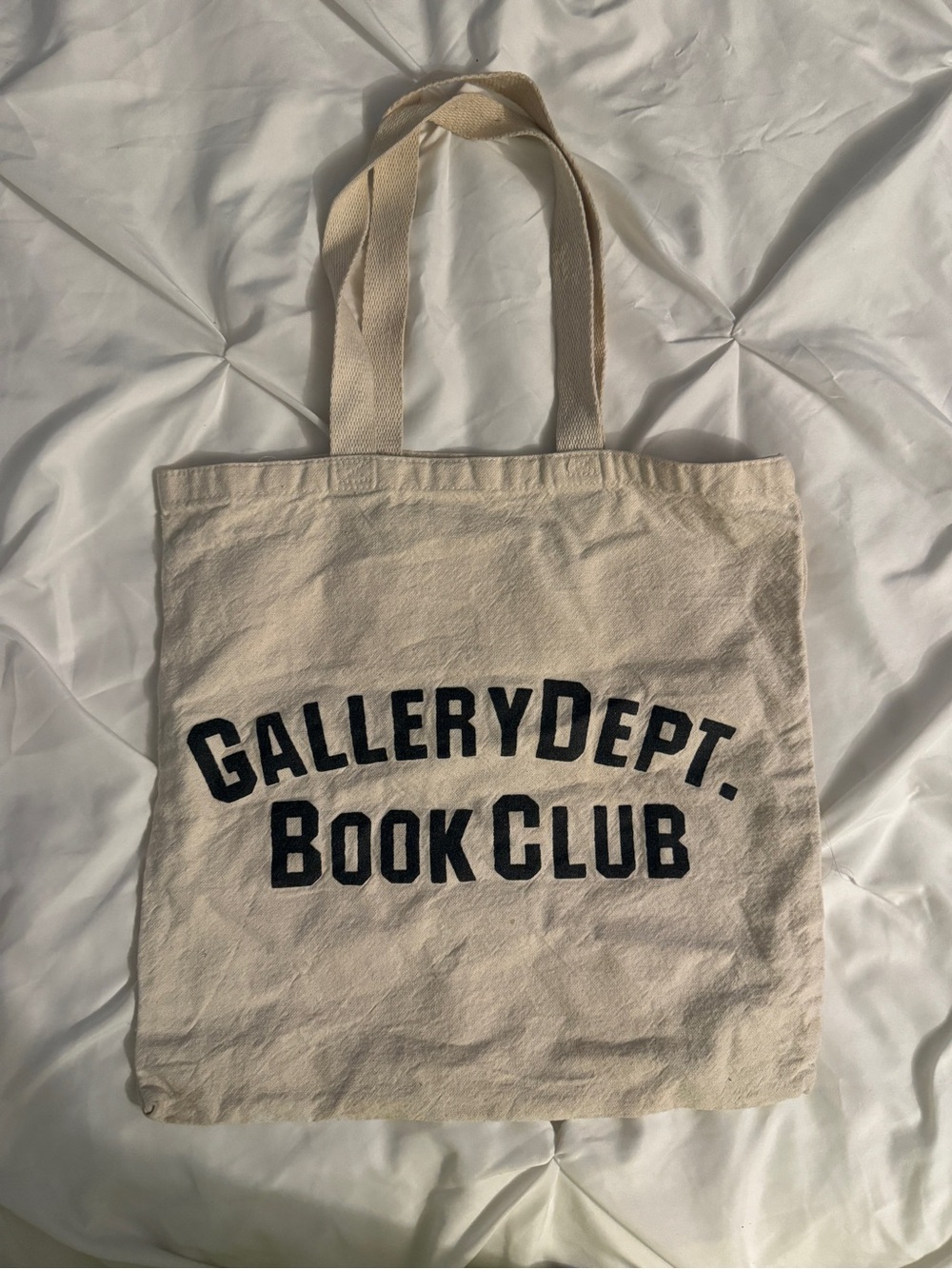 Gallery Dept Natural Canvas Tote with Black 'GalleryDept Book Club' Print